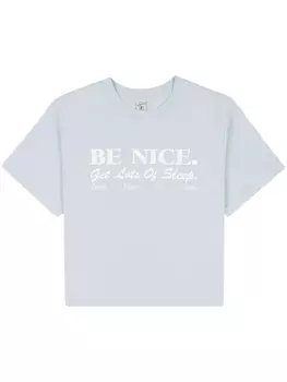 Sporty & Rich укороченная футболка Be Nice, синий