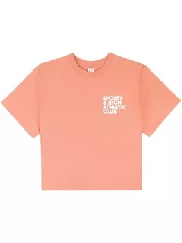 Sporty & Rich укороченная футболка с надписью Exercise Often, розовый