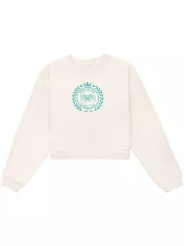 Sporty & Rich укороченная толстовка с логотипом, белый