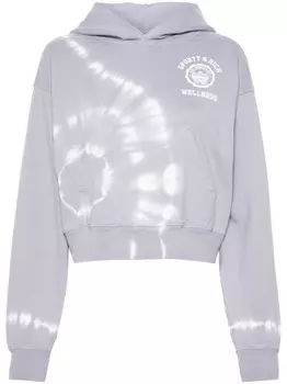 Sporty & Rich укороченная толстовка с логотипом, серый