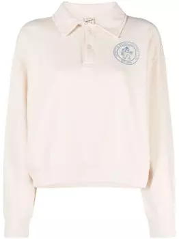 Sporty & Rich укороченная толстовка с надписью, серый