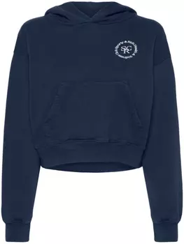 Sporty & Rich укороченное худи SRHWC, синий