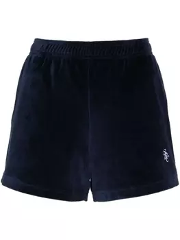 Sporty & Rich велюровые шорты мини SRC, синий
