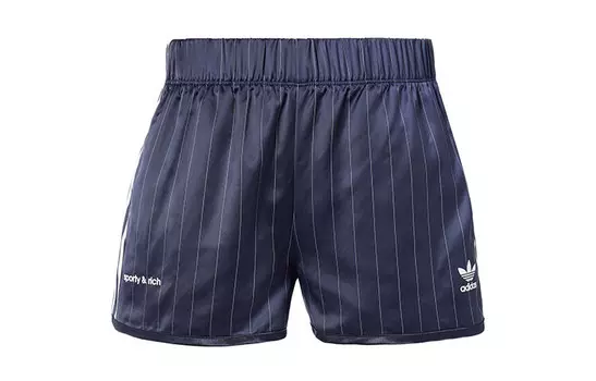 Sporty & Rich X Sporty & Rich Co-branded SS23 Повседневные шорты женские чернильно-черные Adidas Originals