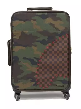 Sprayground Kid чемодан Shark Shape Check, коричневый