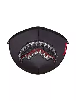 Sprayground Kid маска с графичным принтом и кристаллами, черный