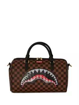 Sprayground kid сумка с нашивкой-логотипом, коричневый