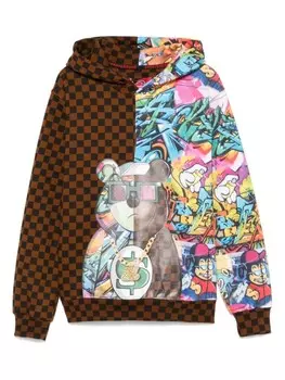 Sprayground kid толстовка Bear Don't Care Split, коричневый