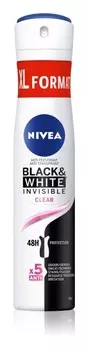 Спрей-антиперспирант для женщин Nivea Black & White Invisible Clear
