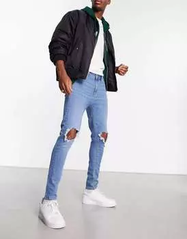 Спрей для джинсов ASOS Power Stretch классической стирки с рваными коленями