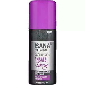 Спрей для маскировки корней, черный ISANA, 100 ml