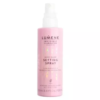 Спрей для закрепления росистого свечения невидимого освещения для всех типов кожи, 3,4 жидких унции, Lumene