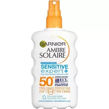 Спрей Garnier Ambre Solaire Sensation Peau Nue Высокая защита SPF 50+ Sensitive Expert+ 200 мл