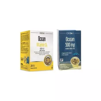 Спрей с витамином D3 600 me 20 мл + чистый рыбий жир, 60 капсул 500 мг