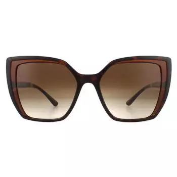 Square Havana в прозрачных коричневых солнцезащитных очках с градиентом Dolce & Gabbana, коричневый