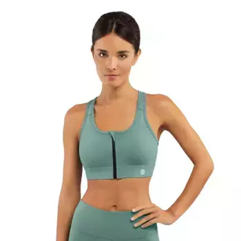 Squat Green Siroko Ударопрочный спортивный бюстгальтер, зеленый
