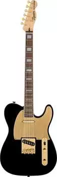 Squier 0379400506 40th Anniversary Telecaster, золотое издание, лавровый гриф, золотая анодированная накладка, черный