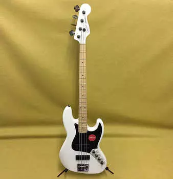 Squier 037-0450-505 Contempo Active Jazz Bass HH Кленовая накладка на гриф Flat White Окрашенная головка грифа 037-0450-505 Contemporary Active Jazz Bass HH, Maple Fingerboard, Flat White
