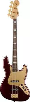 Squier 40th Anniversary Gold Edition Jazz Bass - Ruby Red Metallic