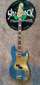 Squier 40th Anniversary Gold Edition Precision Bass 2022 - Синий Лейк-Плэсид