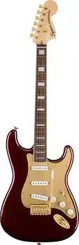 Squier 40th Anniversary Gold Edition Stratocaster - Ruby Red Metallic
