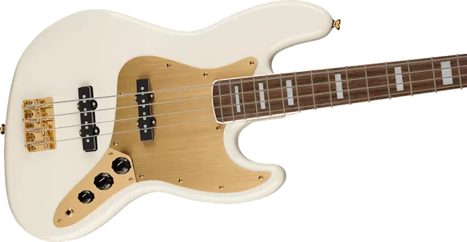 Squier 40th Anniversary Jazz Bass, Gold Edition — олимпийский белый 0379440505