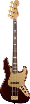 Squier 40th Anniversary Jazz Bass Gold Edition Ruby Red Metallic