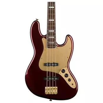 Squier 40th Anniversary Jazz Bass, Gold Edition, Ruby Red Metallic 379440515