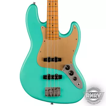 Squier 40th Anniversary Jazz Bass, Vintage Edition, Maple FB, накладка из анодированного золота, Satin Sea Foam Green Fender Squier 40th Anniversary Jazz Bass, Edition, Maple FB, Gold Anodized Pickguard,