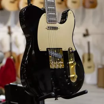 Squier 40th Anniversary Telecaster Gold Edition - Laurel Fingerboard - Black SQ 40 TELE LRL GHW GPG BLK
