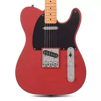Squier 40th Anniversary Telecaster, Vintage Edition, черная анодированная накладка, Satin Dakota Red 40th Anniversary Telecaster, Vintage Edition, Black Anodized Pickguard, Satin Dakota Red