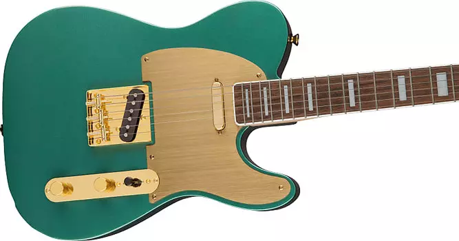Squier 40th Anniversary Telecaster, Vintage Edition, кленовый гриф, черная анодированная накладка, Satin Vintage Blonde Fender 0379400546