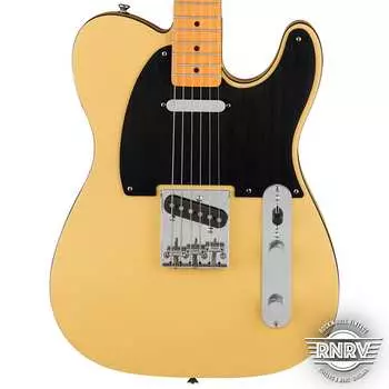Squier 40th Anniversary Telecaster, Vintage Edition, Maple FB, черная анодированная накладка, Satin Vintage Blonde Fender Squier 40th Anniversary Telecaster, Edition, Maple FB, Black Anodized Pickguard, Satin Blonde