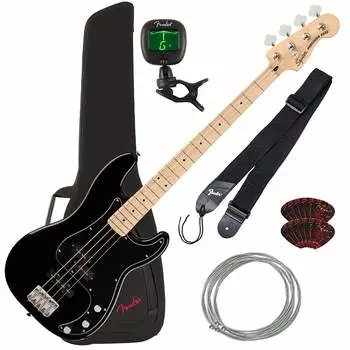Squier Affinity Precision Bass PJ - клен, черный BASS ESSENTIALS Affinity Precision Bass PJ Black