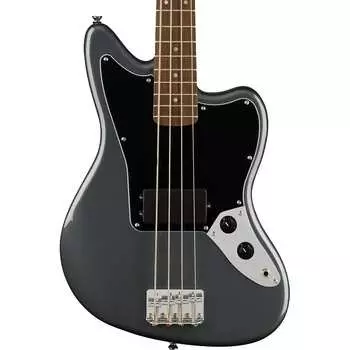 Squier Affinity Series Jaguar Bass H Laurel Fingerboard Black Pickguard Charcoal Frost Metallic