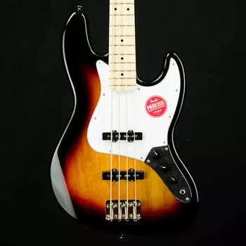 Squier Affinity Series Jazz Bass, кленовый гриф, белая накладка, 3 цвета Sunburst 0378602500
