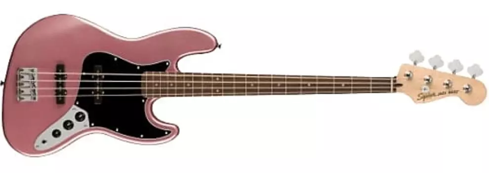 Squier Affinity Series Jazz Bass, лавровый гриф, черная накладка, бордовый туман — ICSE22005258