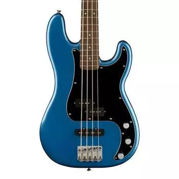 Squier Affinity Series Precision Bass PJ - накладка на гриф Laurel, черная накладка, синий цвет Lake Placid