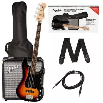 Squier Affinity Series Precision Bass PJ Pack - 3 цвета Sunburst Affinity Precision Bass PJ
