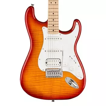Squier Affinity Series Stratocaster FMT HSS — кленовый гриф, белая накладка, Sienna Sunburst