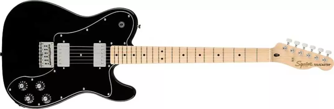 Squier Affinity Series Telecaster Deluxe Электрогитара Кленовый гриф, черная накладка, черный