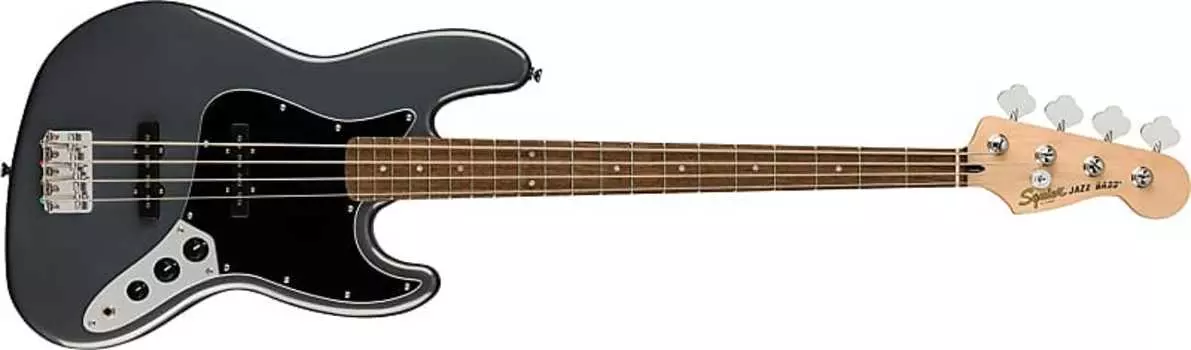 Squier by Fender Affinity Series Jazz Bass, гриф Indian Laurel, Charcoal Frost Metallic Squier by Fender Affinity Series Jazz Bass, Indian Laurel fingerboard