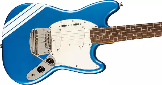 Squier Classic Vibe '60s Competition Mustang Guitar Lake Placid Blue Olympic White Stripe Classic Vibe '60s Competition Mustang GuitarLake Placid Blue Olympic White Stripe