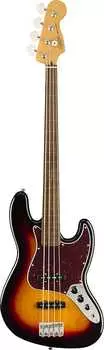 Squier Classic Vibe '60s Jazz Bass Безладовая 4-струнная 3-цветная Sunburst Classic Vibe ‘60s Jazz Bass Fretless