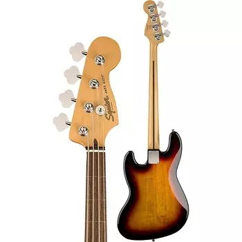 Squier Classic Vibe, безладовый джазовый бас 60-х, 3-цветный, Sunburst