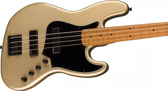 Squier Contemporary Active Jazz Bass HH, накладка из жареного клена, черная накладка, цвет Shoreline Gold Fender 0370451544