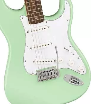 Squier FSR Affinity Series Stratocaster Guitar Laurel Fingerboard, White Pickguard, Surf Green
