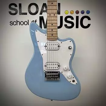 Squier Mini Jazzmaster - Дафна Блю Fender Mini Jazzmaster HH