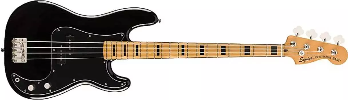 Squier от Fender Classic Vibe 70's Precision Bass — клен — черный Visit the Fender Store Classic Vibe 70's Precision Bass - Maple - Black