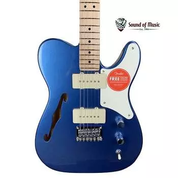 Squier Paranormal Cabronita Telecaster Thinline Кленовый Гриф Пергаментная Накладка - Синий Лейк-Плэсид Squier Paranormal Cabronita Telecaster Thinline Maple Fingerboard Parchment Pickguard - Lake Placid Blue